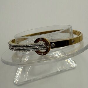 Cart Gold Rhinestone bangel Bracelet stainless steel luxury jewelry New